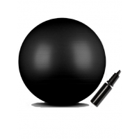 Мяч гимнастический INDIGO Anti-burst с насосом, черный